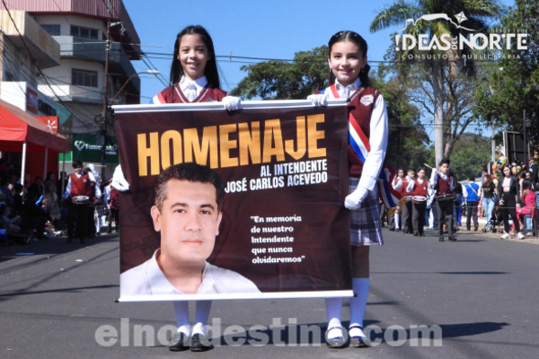En Pedro Juan Caballero se realizó el Desfile Cívico Estudiantil conmemorando los 213 Años de la Independencia de Paraguay - El Nordestino