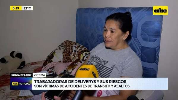 Trabajadoras deliverys: Víctimas de accidentes de tránsito y asaltos - ABC Noticias - ABC Color
