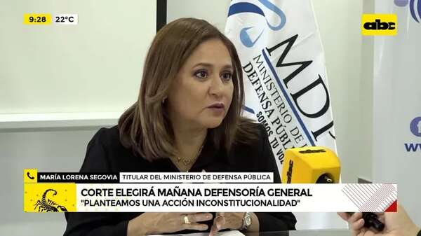 Video: vence el mandato de Lorena Segovia como titular del Ministerio de la Defensa Pública - ABC Noticias - ABC Color