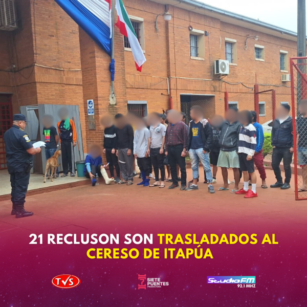 LLEGAN 21 PPL DESDE EL DEPARTAMENTO DE JUDICIALES A LA PENITENCIARÍA REGIONAL DE ITAPÚA. - TVS