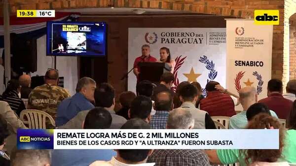 Remate logra más de G. 2 mil millones: bienes de los casos RGD y “A Ultranza” fueron subasta - ABC Noticias - ABC Color