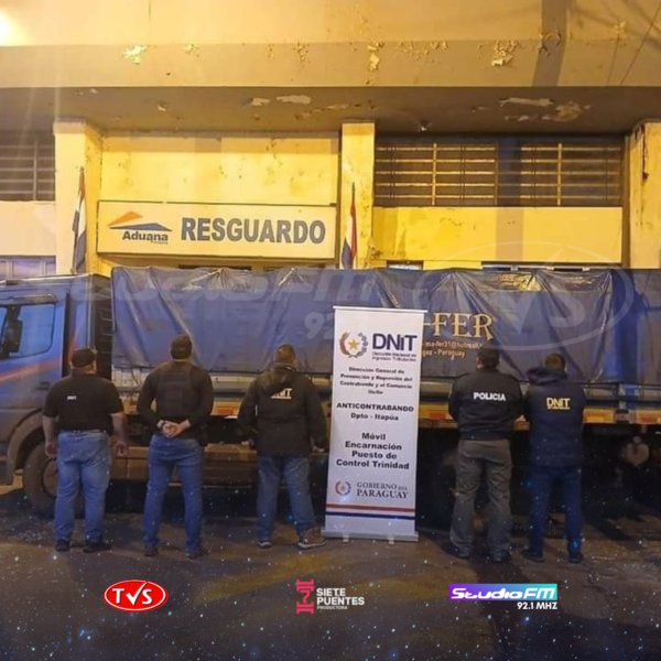 DECOMISAN CARGAMENTO ILÍCITO EN LA RUTA PY06 - TVS