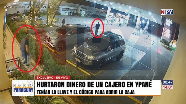 Con total tranquilidad robaron dinero de un cajero en Ypané - Noticias Paraguay
