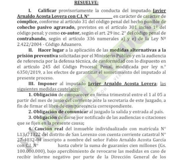 Más medidas alternativas para imputados por coimas en el Detave