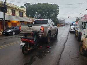 Motociclista sufre lesiones tras accidente en Coronel Bogado