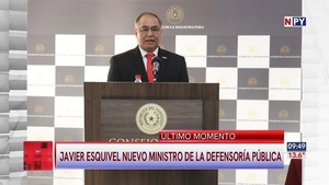 Javier Esquivel es nombrado como nuevo titular de la Defensoría Pública - Noticias Paraguay