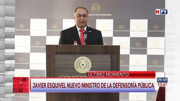 Javier Esquivel es nombrado como nuevo titular de la Defensoría Pública - Noticias Paraguay