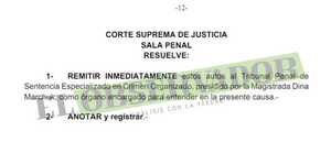 Sala Penal remite causa a miembros del ACA para juzgamiento de Tribunal Especializado