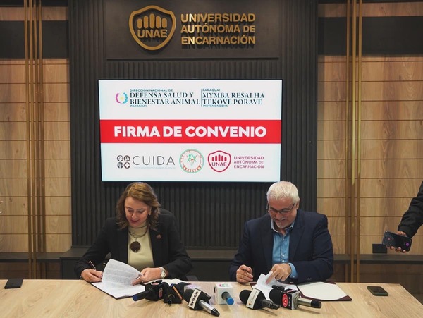 UNAE firma importante convenio con Dirección Nacional de Defensa, Salud y Bienestar Animal
