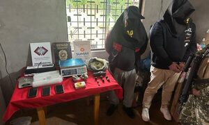 Allanan vivienda, incautan droga y detienen a dos hombres, en Minga Guazú