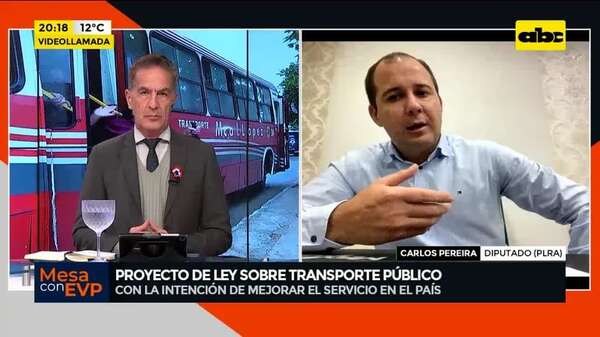 Falencias del sistema de transporte público: legislador presenta proyecto de ley sobre situación - Mesa de Periodistas - ABC Color