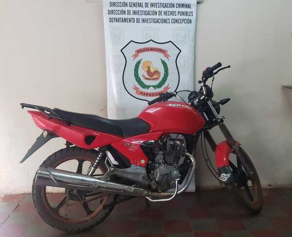 Recuperan motocicleta robada durante un asalto en Concepción