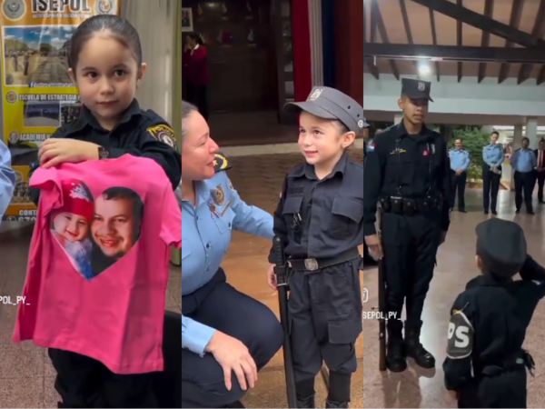 (VIDEO). La hermosa Abigail, hija de un uniformado finado, quien cumplió su sueño de ser policía por un día