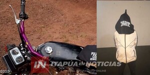 APREHENDIERON A SUJETO Y RECUPERARON MOTOCICLETA HURTADA - Itapúa Noticias