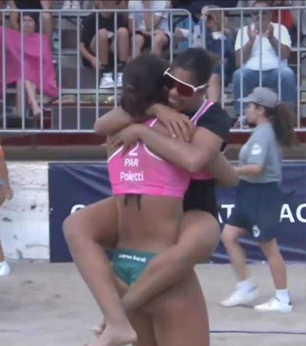 Dupla guaraní de voley playa Poletti-Valiente gana fecha del tour en Battipaglia, Italia