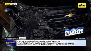 San Lorenzo: Choque de vehículos deja un herido  - ABC Noticias - ABC Color