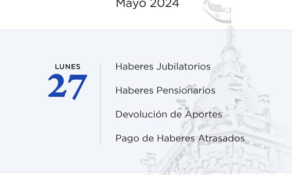Jubilados y pensionados de la Caja Fiscal cobran hoy sus haberes de mayo