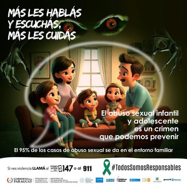 El gobierno refuerza su campaña de prevención del abuso infantil • PARAGUAY TV HD