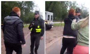 (VIDEO)Hombre reventó a trompadas a agente de la Patrulla Caminera