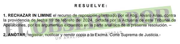 Rechazan reposición sobre remisión de expediente a juzgado de origen en causa IVESUR