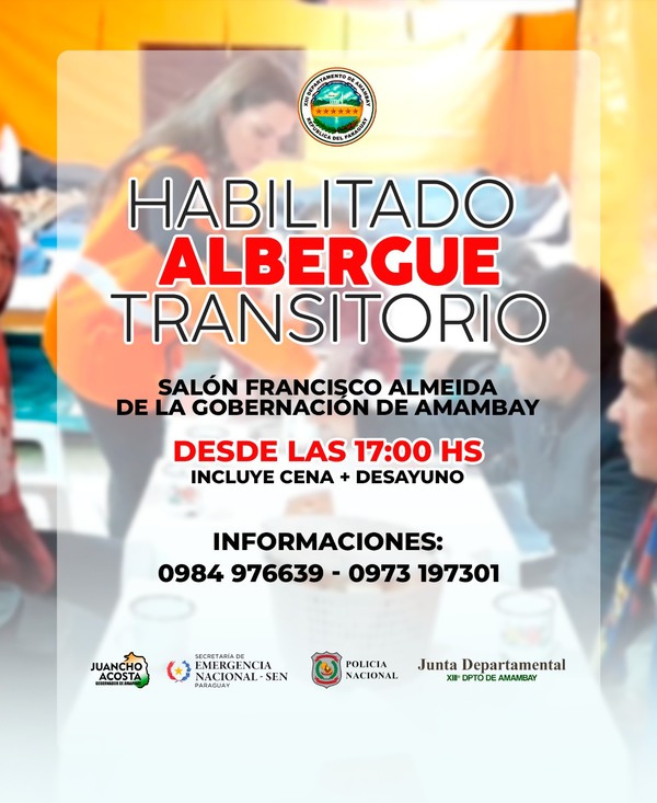 Gobernación habilita albergue transitorio para personas en situación de calle en este frío - Radio Imperio 106.7 FM