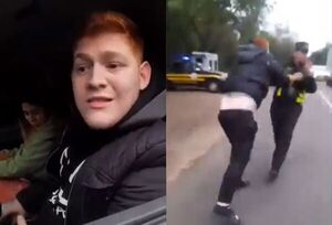 Accionarán legalmente contra joven que agredió a inspector de la Patrulla Caminera - Megacadena - Diario Digital