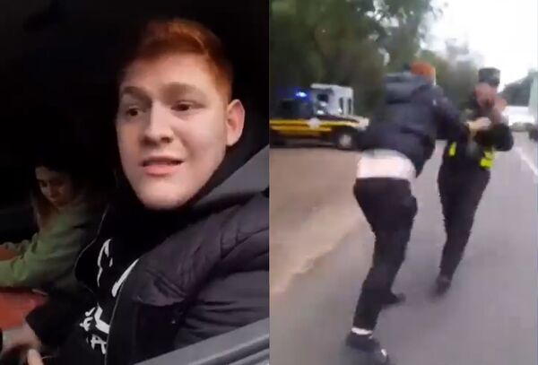 Accionarán legalmente contra joven que agredió a inspector de la Patrulla Caminera - Megacadena - Diario Digital
