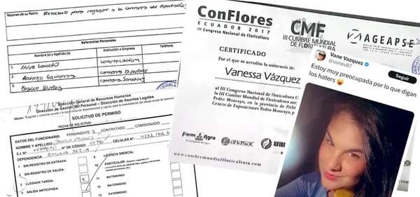 Revelan los padrinos cartistas de una funcionaria, su “floreado” curriculum y su “diccionario” de llegadas tardías y ausencias - Política - ABC Color