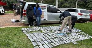 La Nación / Incautan cerca de 200 kilos de cocaína de una camioneta en San Lorenzo
