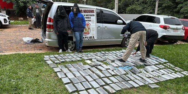 Incautan cerca de 200 kilos de cocaína de una camioneta en San Lorenzo