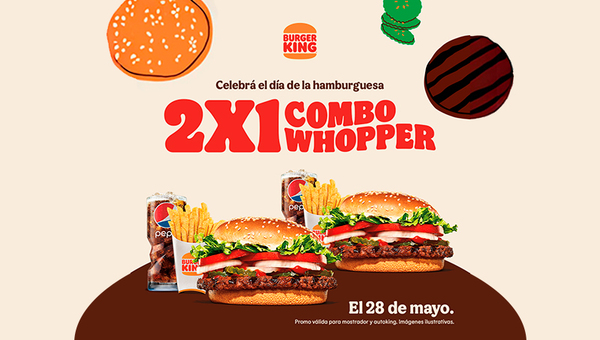 Burger King celebra el Día de la Hamburguesa con una promo 2x1 en Whoppers (y una carta de perdón)