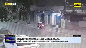 Video: Deliverys recuperan una moto robada tras persecución - ABC Noticias - ABC Color