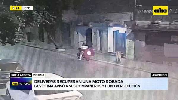 Video: Deliverys recuperan una moto robada tras persecución - ABC Noticias - ABC Color