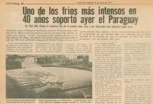 Días fríos seguirán: en el Chaco se sintió -7 °C en 1975 - Clima - ABC Color