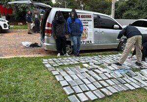 San Lorenzo: furgón llevaba 200 kilos de cocaína valuados en USD 800.000