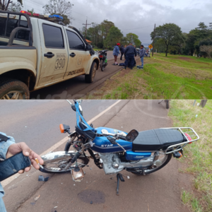 COLISIÓN ENTRE MOTOCICLETAS DEJA A TRES PERSONAS LESIONADAS SOBRE LA RUTA PY01 - TVS