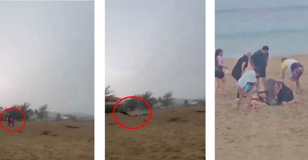 Tres niños son alcanzados por rayo en playa de Puerto Rico