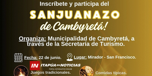 LANZARON “SANJUANAZO A LO YMAGUARE” EN LA COSTANERA DE CAMBYRETÁ - Itapúa Noticias