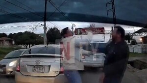 Video: Conductores a los golpes en plena vía pública en San Lorenzo