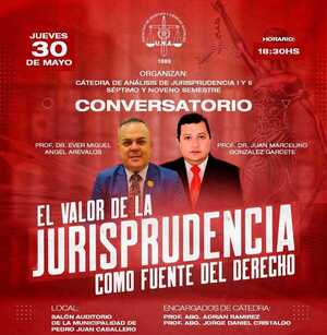 UNA organiza conversatorio sobre "El valor de la jurisprudencia como fuente del Derecho"