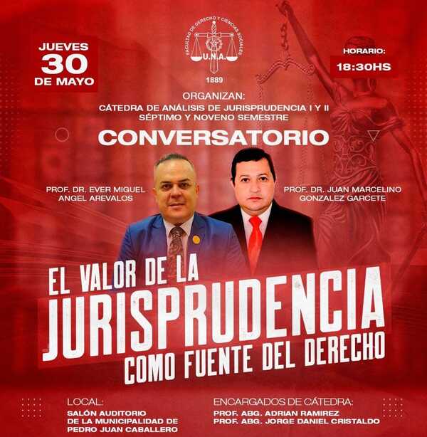 UNA organiza conversatorio sobre "El valor de la jurisprudencia como fuente del Derecho"