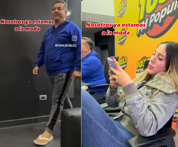 (VIDEO). Los chicos de la FM Popular a la moda total, en zapatillas, en la radio