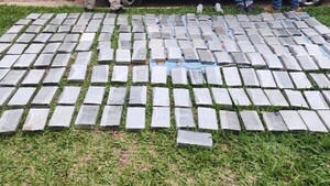 Pesaje total de cocaína incautada en San Lorenzo es de 213 kilos