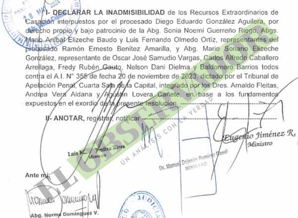 Sala Penal destraba elevación a juicio para exjefe de Detave y otros