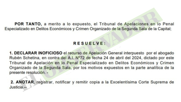 Cámara ratifica competencia del juez Rodrigo Estigarribia en causa a Hugo Javier