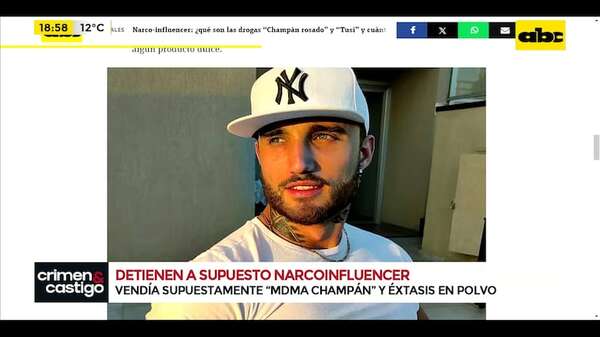 Video: detienen a influencer argentino que supuestamente vendía el éxtasis “champán rosado” - Crimen y castigo - ABC Color