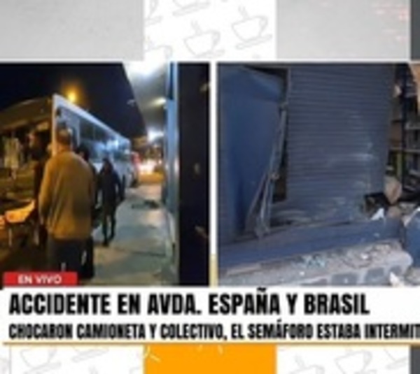 Semáforo en intermitente causó accidente en Asunción - Paraguay.com