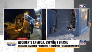 Semáforo en intermitente causó accidente en Asunción - Noticias Paraguay