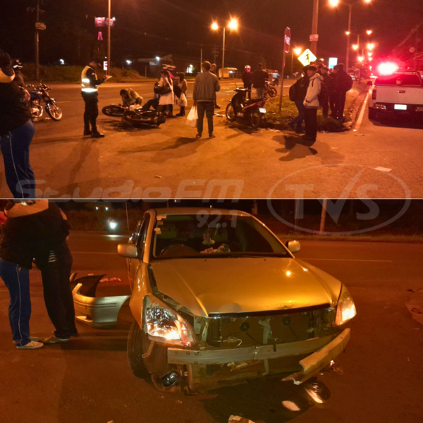 COLISIÓN EN LA RUTA PY01 CAUSA LESIONES A MOTOCICLISTA - TVS