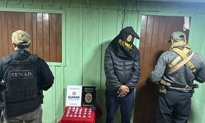 SENAD captura a distribuidor de cocaína en Ciudad del Este